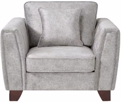 Comfy Living Ltd Modern Grey Microfibre Faux Suede Armchair