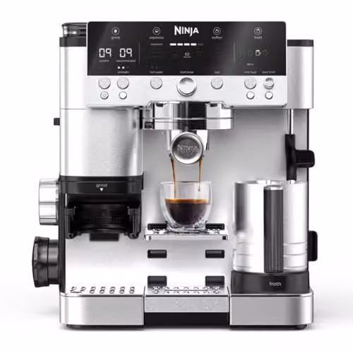 Ninja Luxe Premier 3-in-1 Coffee Machine with Cold Brew Function and Integrated Scale, Silver, Stainless Steel, W/D/H: 34.4 x 33.6 x 37.2 cm – 1