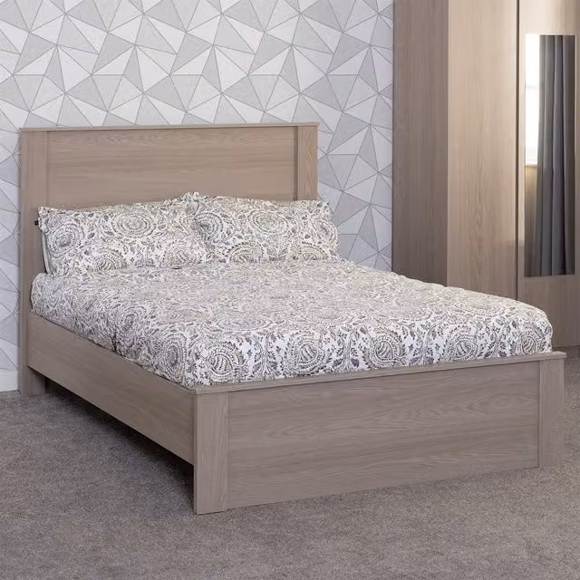 Seconique Paris 4'6'' Double Bed in Smoked Ash