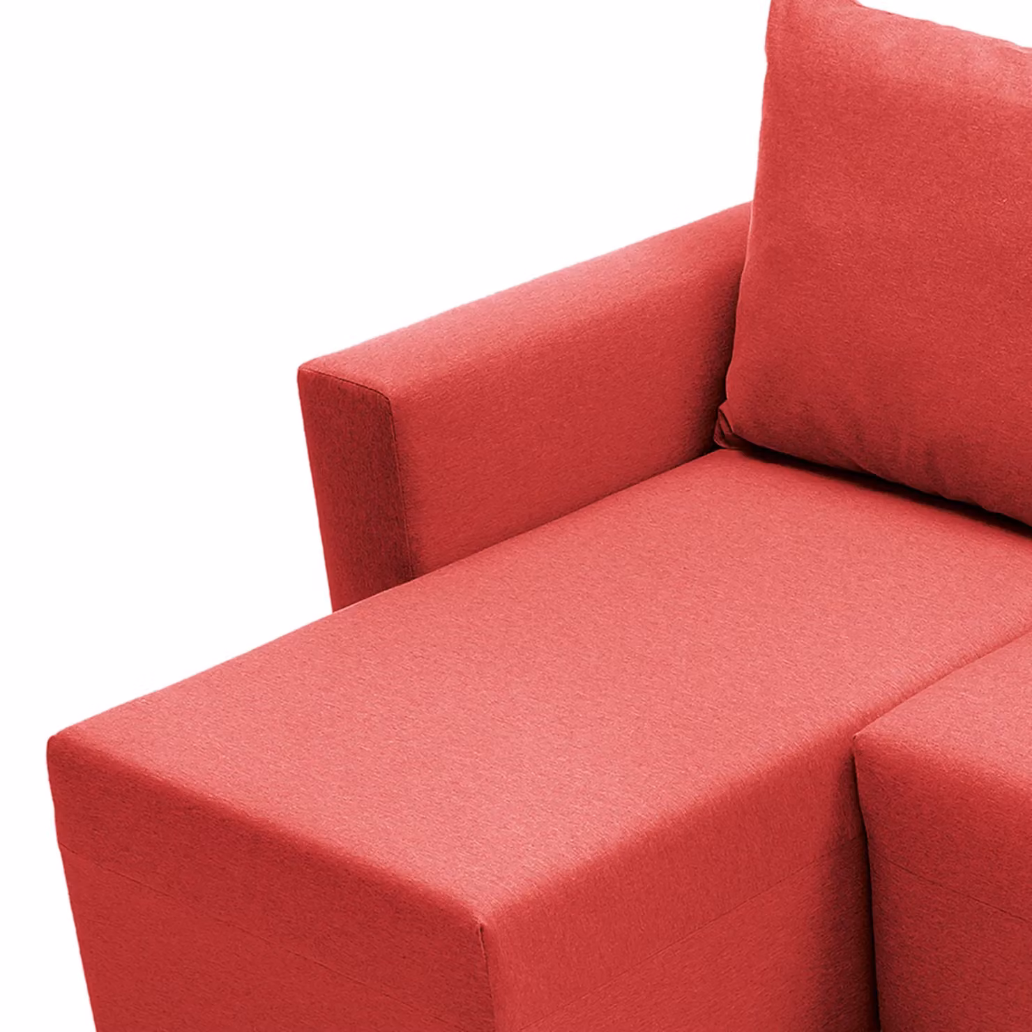 Abakus Direct Oslo Reversible Corner Sofa Bed in Red Fabric with Sleeping Function and Lift Up Seat – 3
