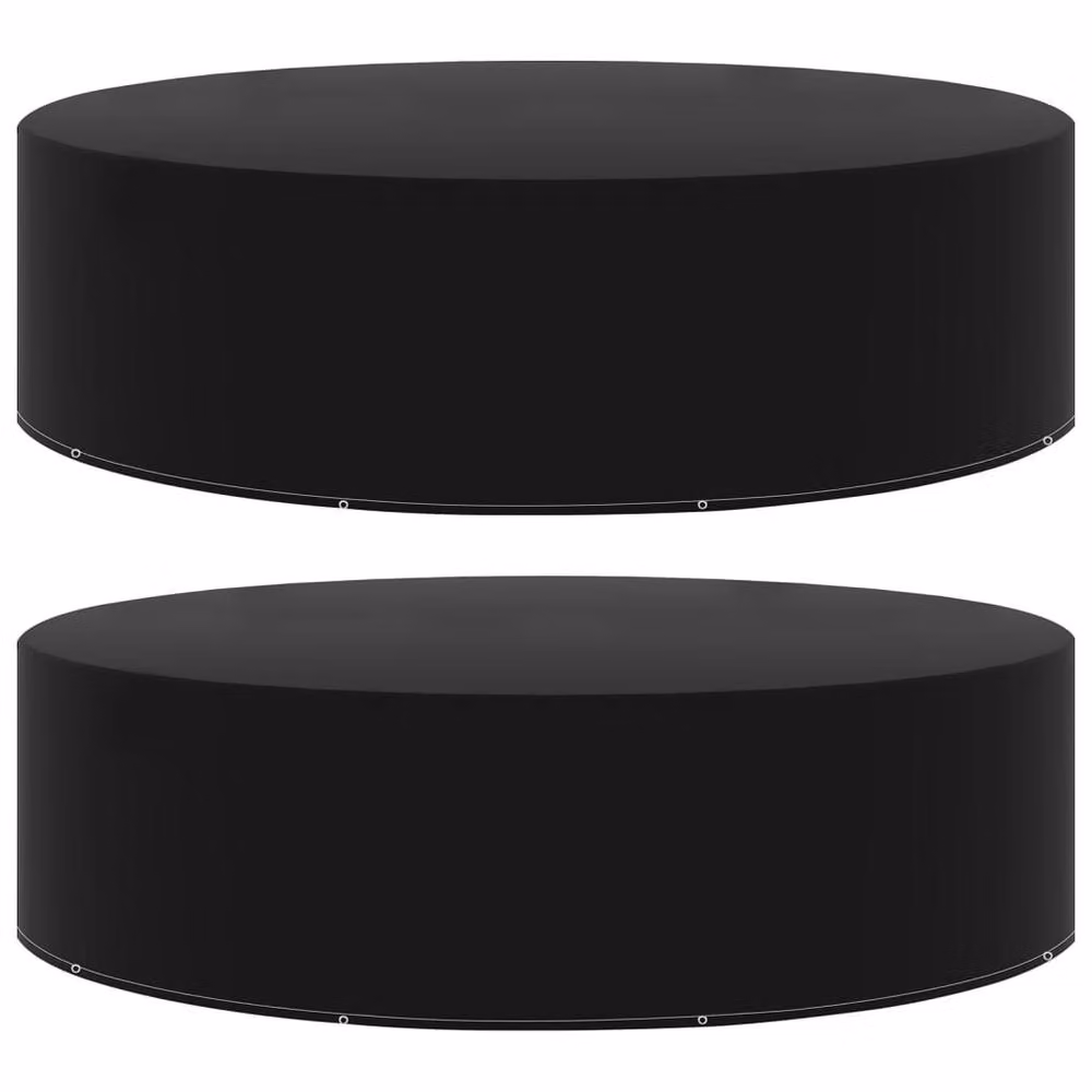 Berkfield Home Durable Water-Repellent Garden Furniture Covers, 2 Pack, Black, W/D/H: 205 x 90 cm – 1