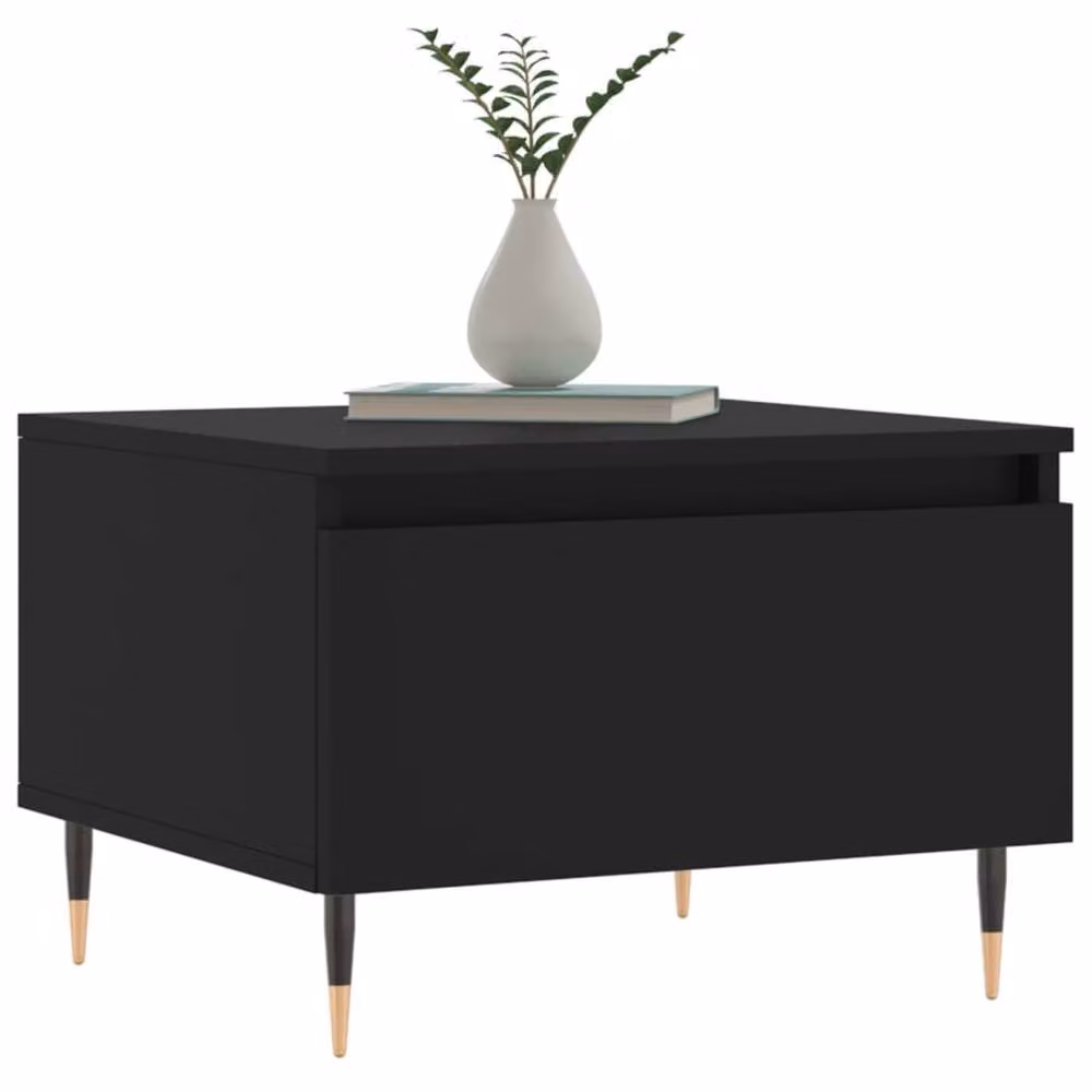 Berkfield Home Set of 2 Modern Black Nesting Coffee Tables, W/D/H: 50 x 46 x 35 cm – 3