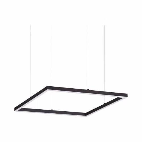 Ideal Lux Oracle Square LED Suspended Pendant Light Black 3000K 33W