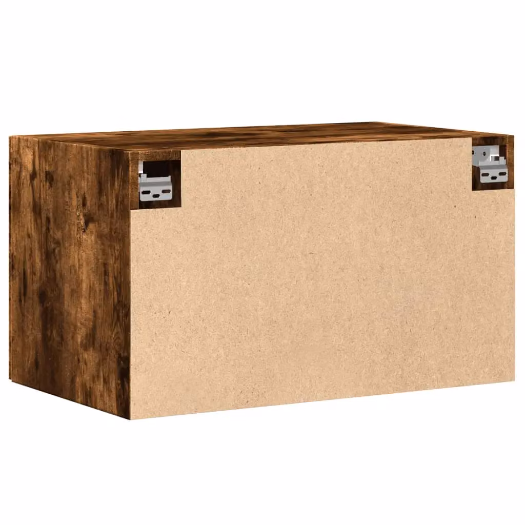 Berkfield Home Smoked Oak Wall Cabinet in Brown, W: 70 cm, D: 40 cm, H: 42.5 cm – 4