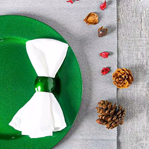 Argon Tableware Metallic Charger Plate in Green, Diameter: 33 cm – 3