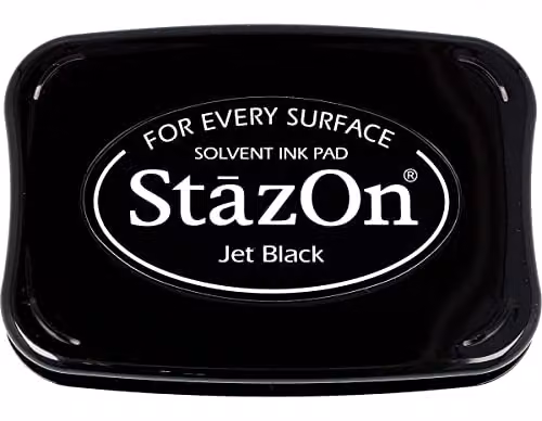 Tsukineko StazOn Jet Black Ink Pad, 40 g, W: 9.91 cm, D: 6.73 cm, H: 1.78 cm