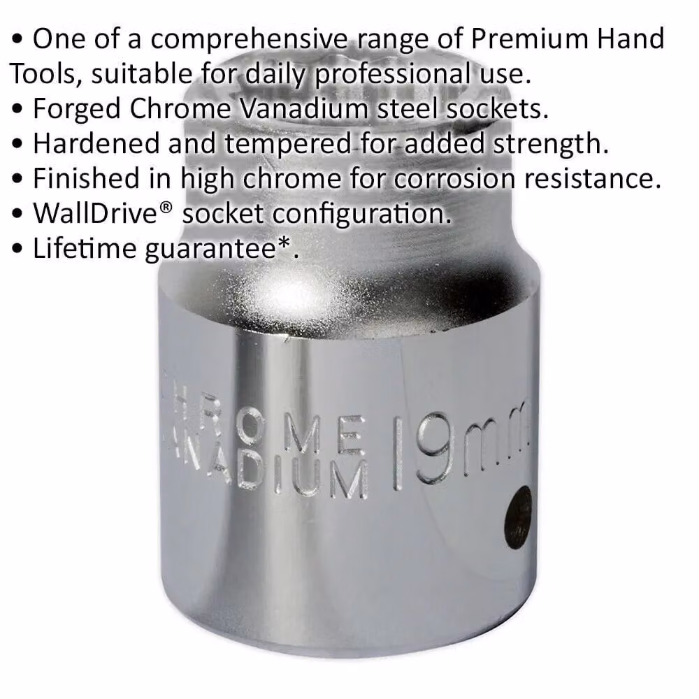 Loops 19mm Forged Steel Drive Socket, 3/4 inch Square Drive, Chrome Vanadium, Silver – 2