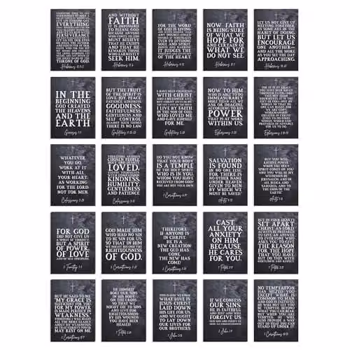 Artery8 Inspirational Bible Verse Collage Kit, Set of 50 Multicolour A6 Scripture Cards for Journaling and Crafting – 1