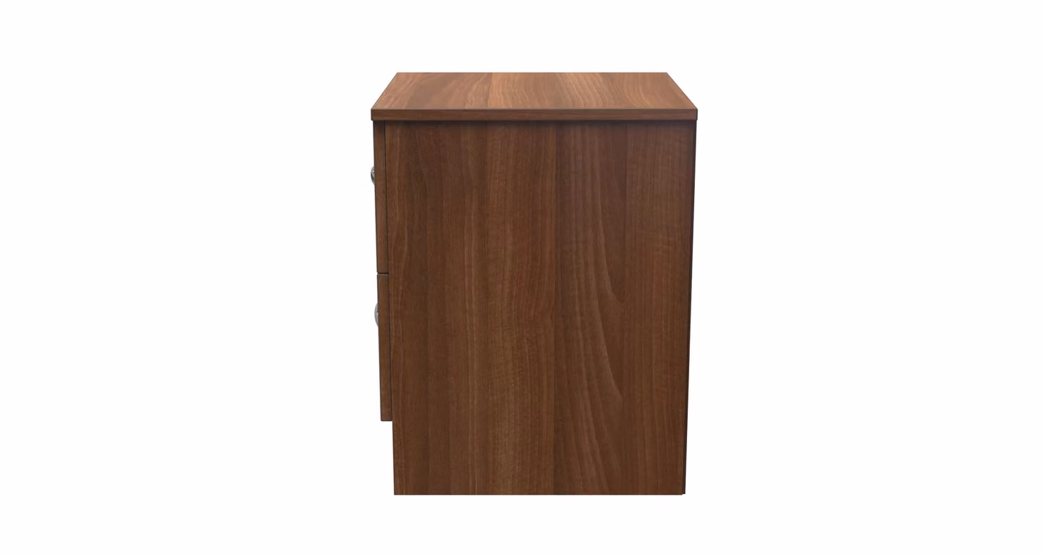 Avon Ready Assembled 2 Drawer Bedside Cabinet in Walnut Brown – 3