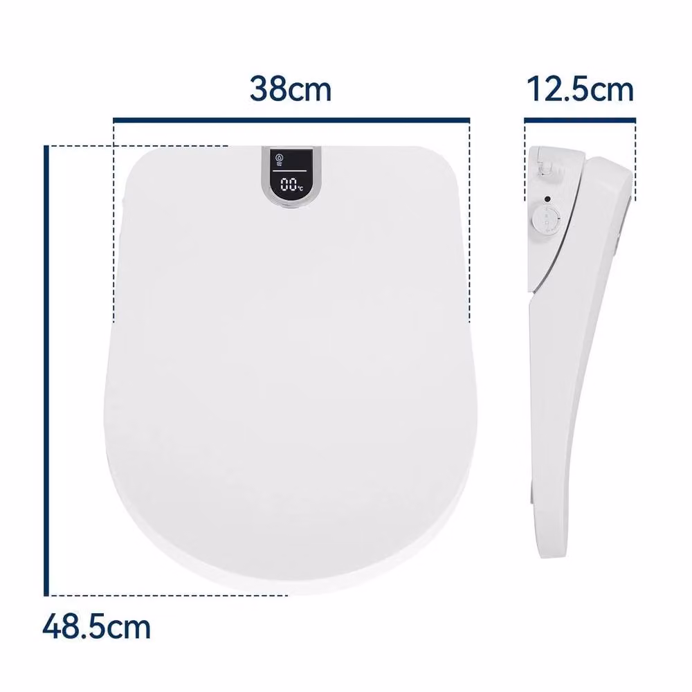 FORGEVIO Smart Electric Oval Bidet Toilet Seat in White, W: 180 cm – 2