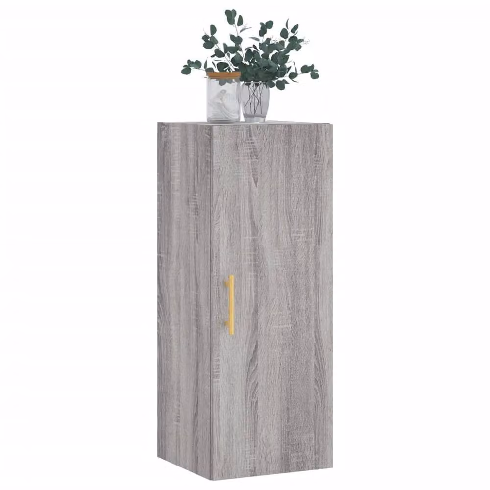 Berkfield Home Wall Mounted Cabinet in Grey Sonoma, W/D/H: 34.5 x 34 x 90 cm – 2