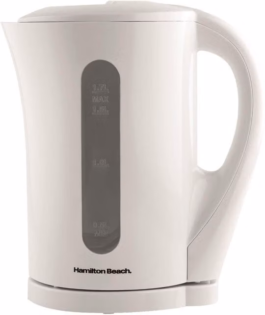 Hamilton Beach Essential Plastic Kettle, White, 1.7 l