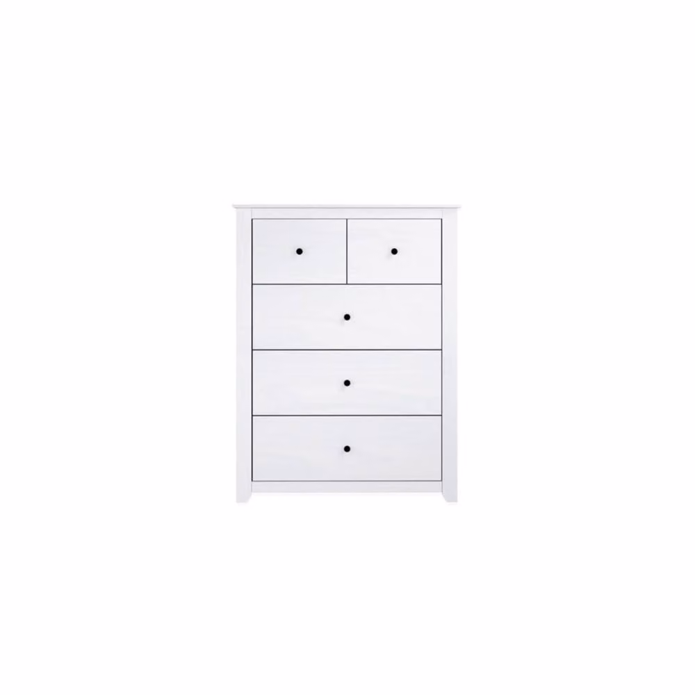 Wyld Haus Tralee White Washed Solid Pine 3+2 Drawer Chest W/D/H: 120 x 39 x 90 cm – 2