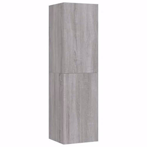 vidaXL Wall-mounted TV Cabinet in Grey, W/D/H: 110 x 30.5 x 30 cm – 1