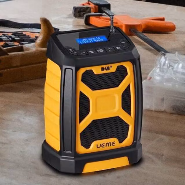 UEME 5W Rechargeable DAB+ Jobsite Radio in Yellow