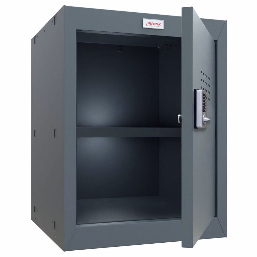Phoenix Safe Company CL0544AAE Size 2 Grey Cube Locker with Electronic Lock and 66 Litre Capacity – 2
