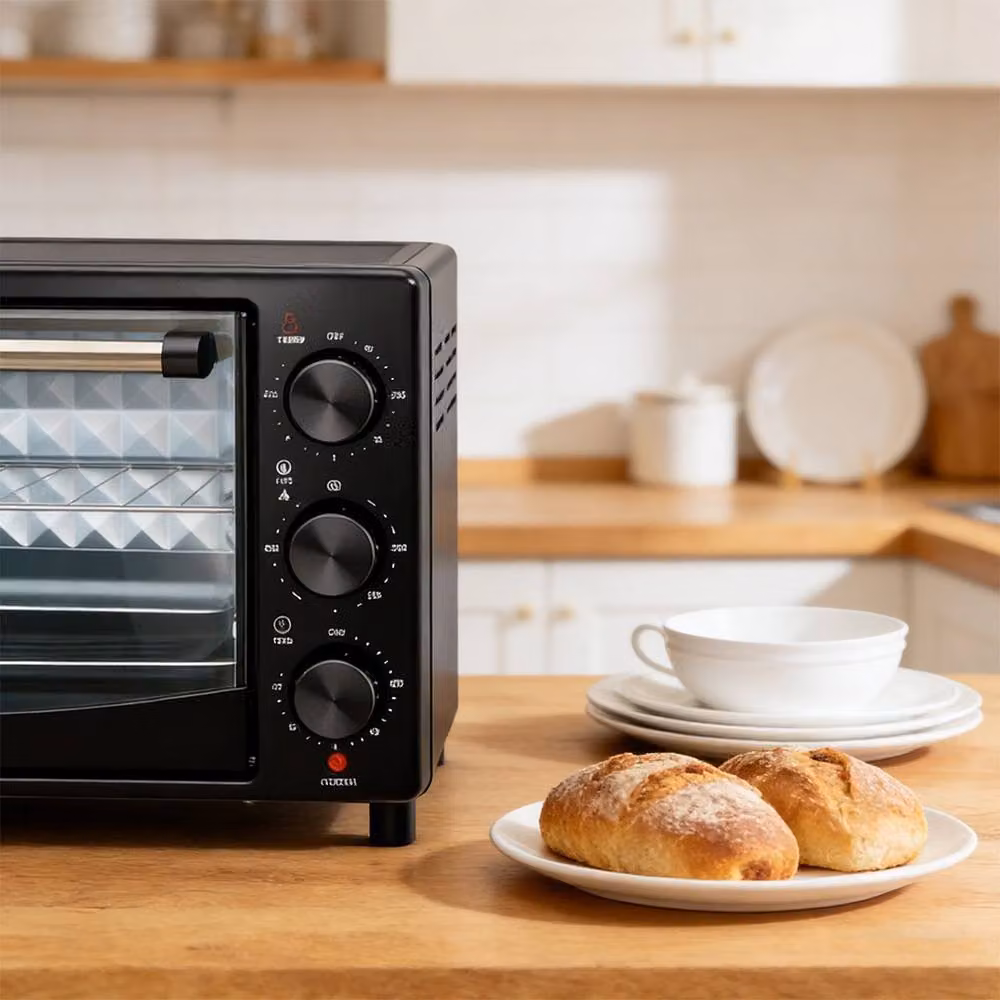 Ventryn Mini Countertop Oven with Grill and Timer, Black – 5