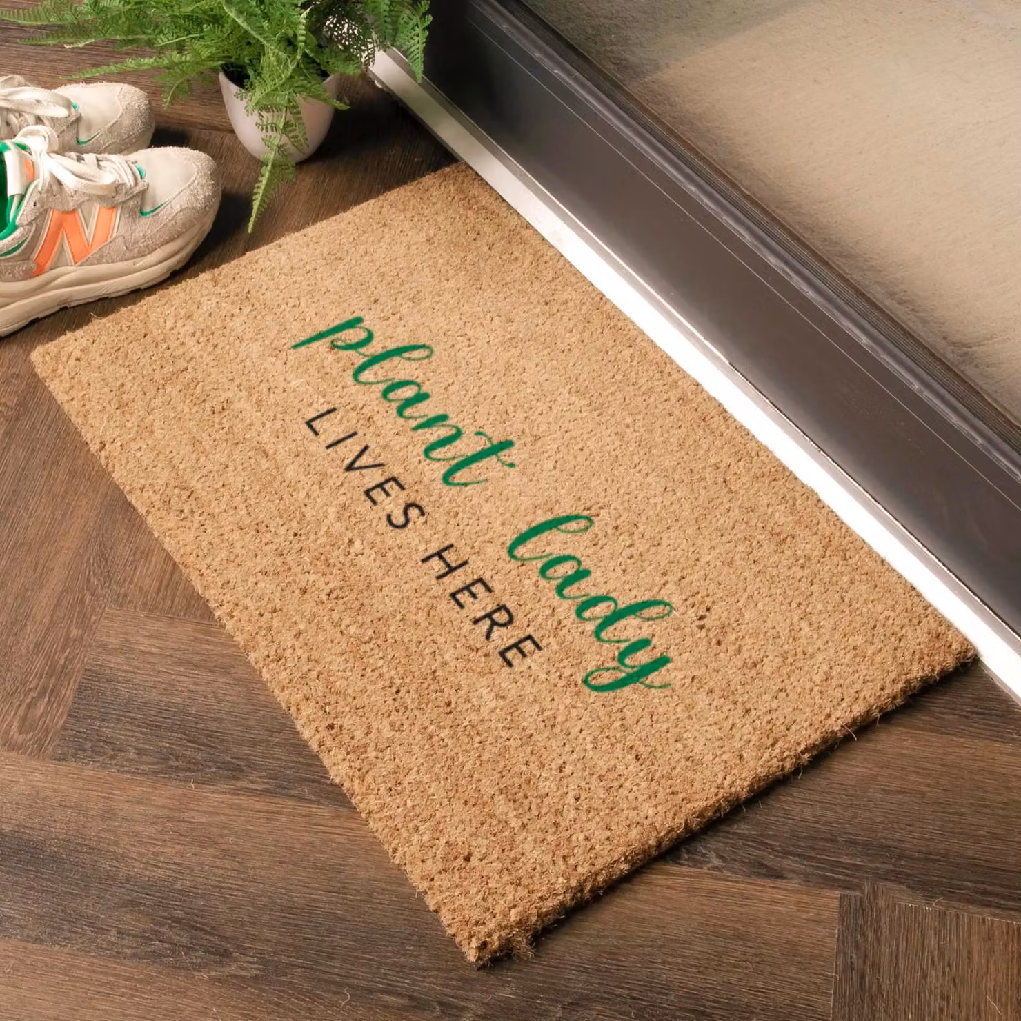 Artsy Mats Plant Lady Lives Here Doormat in Brown, W/D: 60 x 40 cm – 2