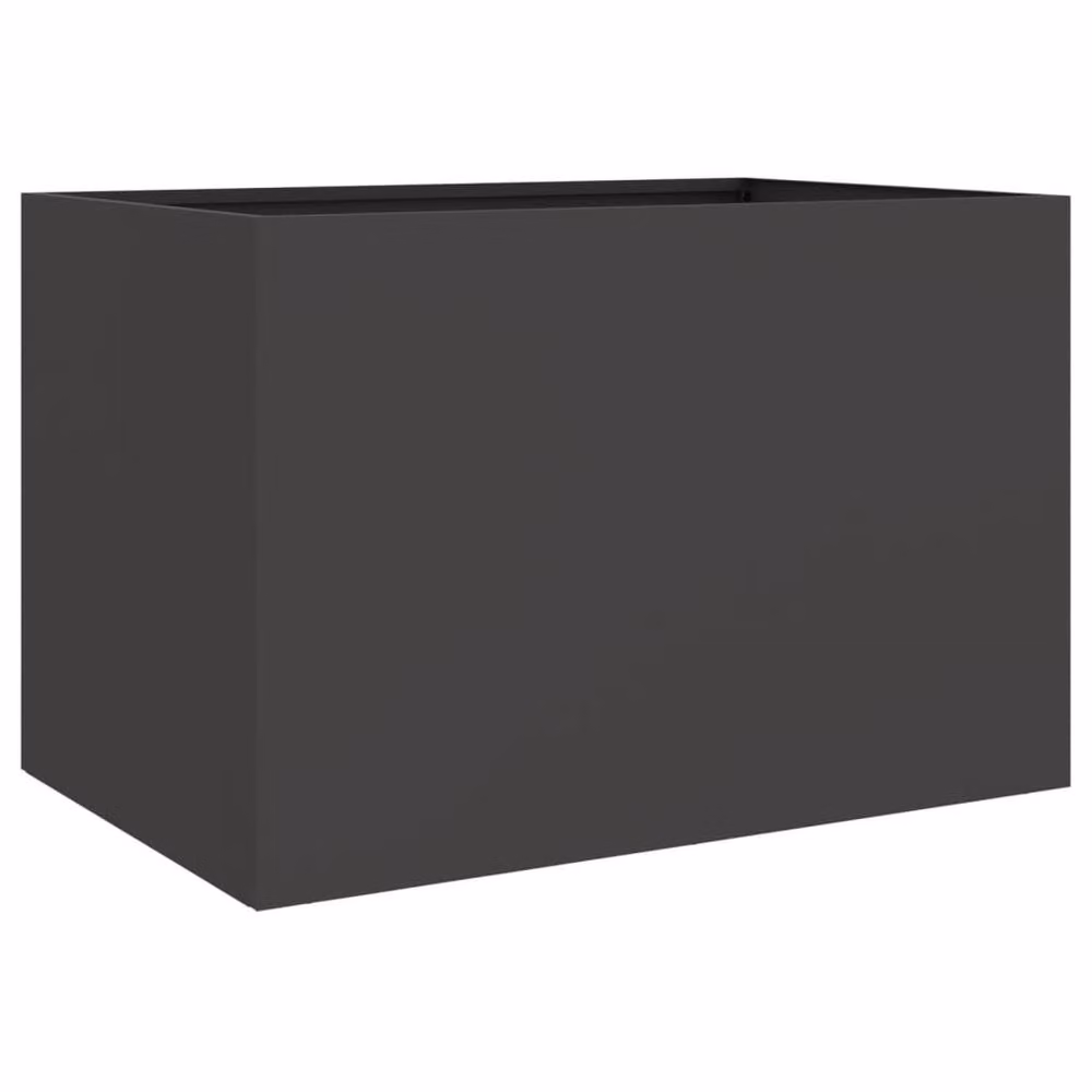 Berkfield Home Steel Planter Tub, Black, W: 62 cm, D: 40 cm, H: 39 cm – 3