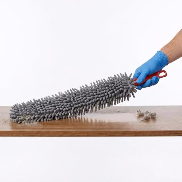 Storm Trading Group Flexible Noodle Microfibre Duster for Blinds and Lights, Grey