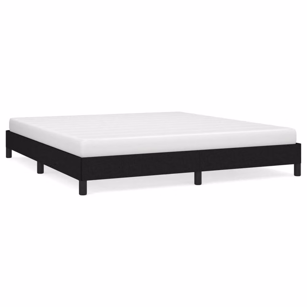 Berkfield Home Upholstered Super King Fabric Bed Frame, Black, W/D/H: 180 x 203 x 183 cm – 3