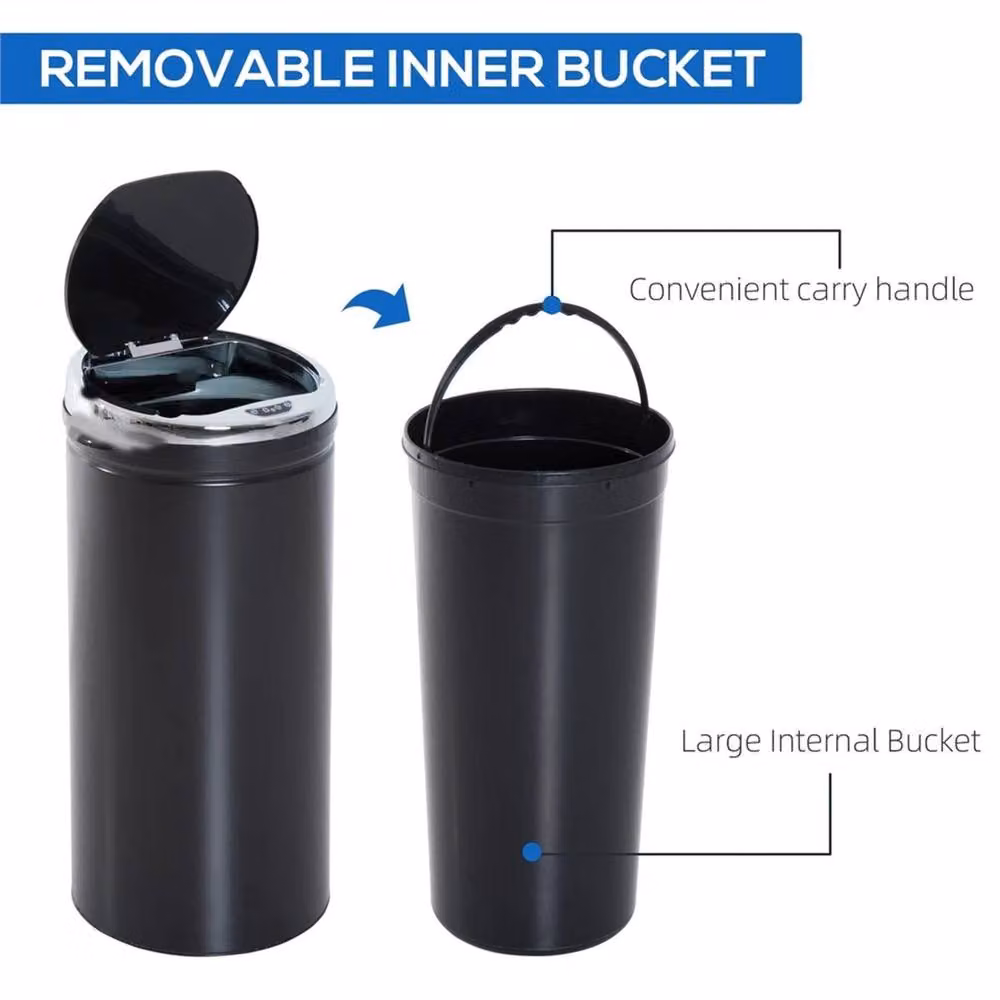 Nordara Automatic Hand Sensor Dustbin, 42L, Black, W: 120 cm, H: 68 cm – 4