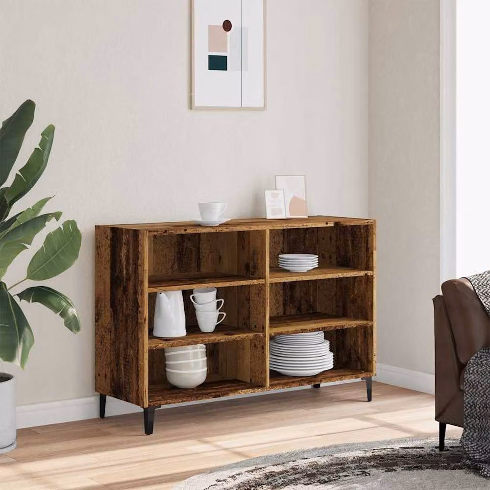 Berkfield Home Industrial Sideboard in Brown Old Wood, W/D/H: 103.5 x 35 x 70 cm – 3
