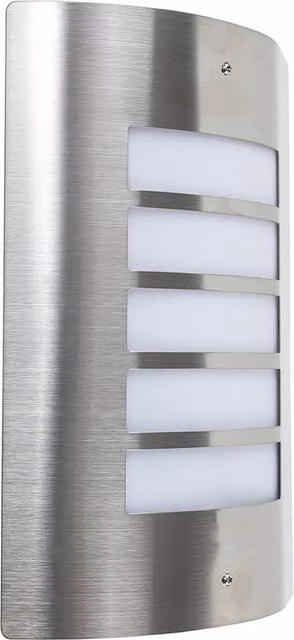 ValueLights Medlock Silver Outdoor Wall Bulkhead Light in Stainless Steel
