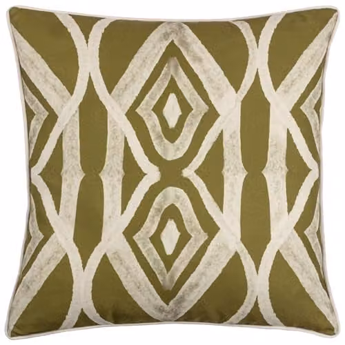 Riva Home Wylder Tropics Cape Ikat Reversible Square Cushion, Green, W/D/H: 50 x 50 x 50 cm – 1