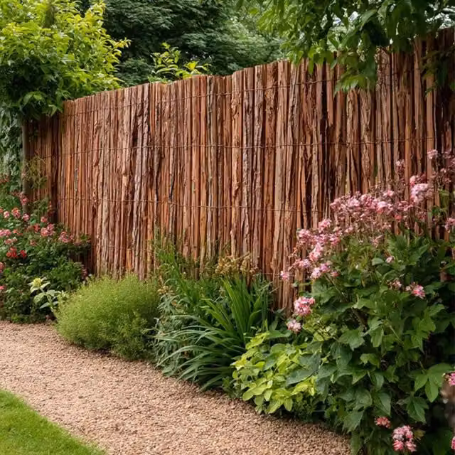 Access Garden Products Woven Bark Fencing Screening Roll, Brown, W: 400 cm, H: 120 cm – 1