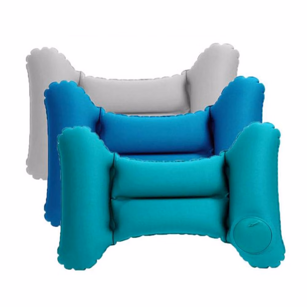 Quipulse H-Shaped Contoured Inflatable Lumbar Back Cushion in Grey – 4