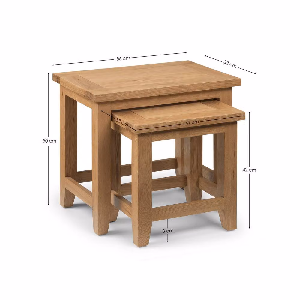 Cheshire Thistlewood Nest Of Tables in Light Oak Wood – 3