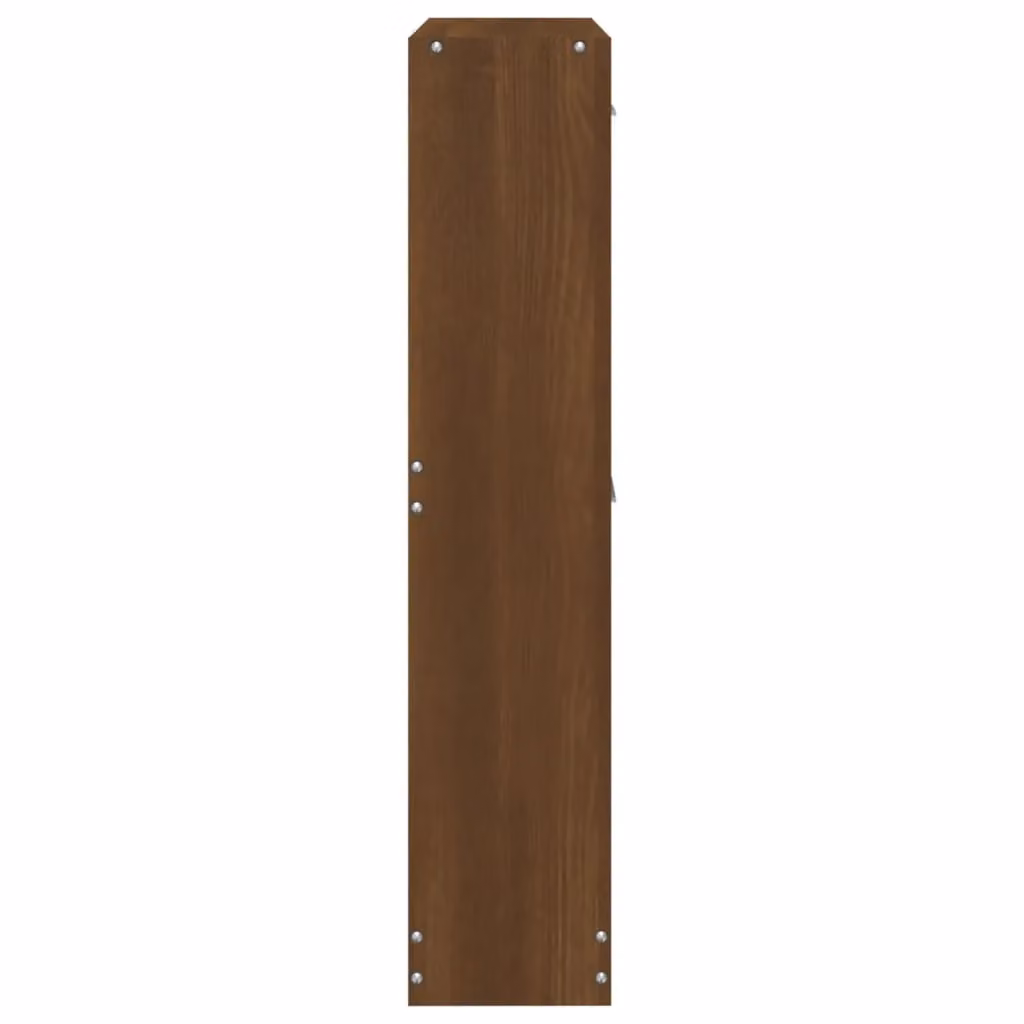Berkfield Home Brown Oak Shoe Cabinet with Tilting Compartments, W/D/H: 59 x 17 x 81 cm – 4