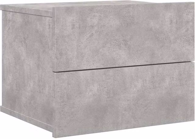 Berkfield Home Bedside Cabinet in Concrete Grey, W/D/H: 40 x 30 x 30 cm