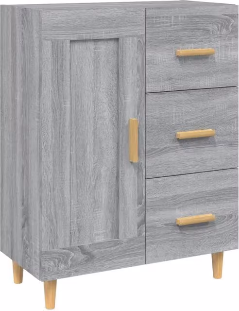 Berkfield Home Grey Sonoma Sideboard in Engineered Wood W/D/H: 69.5 x 34 x 90 cm – 1