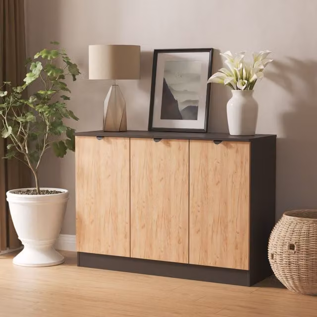 Ready Assembled 2 U Norway 3 Door Sideboard in Dark Grey