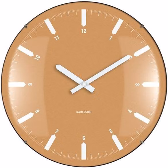 PRESENT TIME Karlsson Round Analog Wall Clock in Ochre Yellow – 1