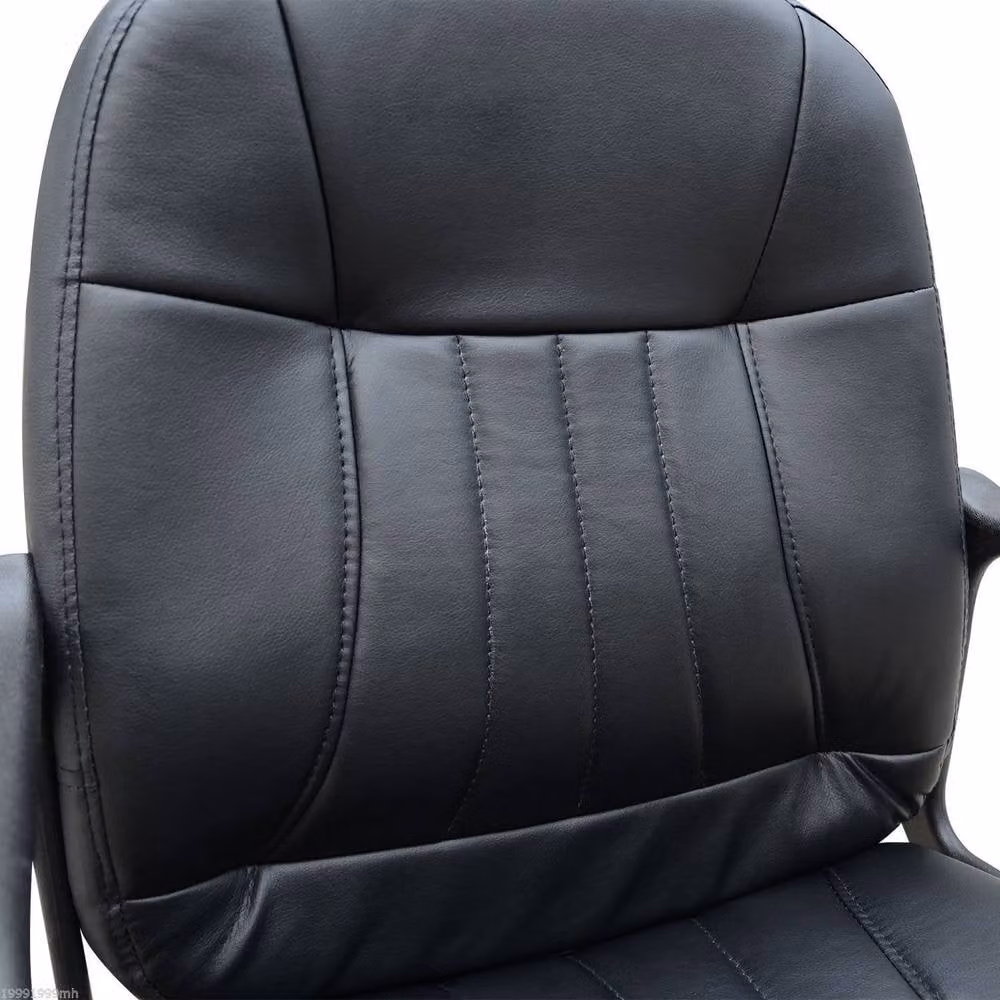 STILVORA Black Synthetic Leather Swivel Executive Office Chair with Armrests and Castors, W/D/H: 59.5 x 60 x 150 cm – 6