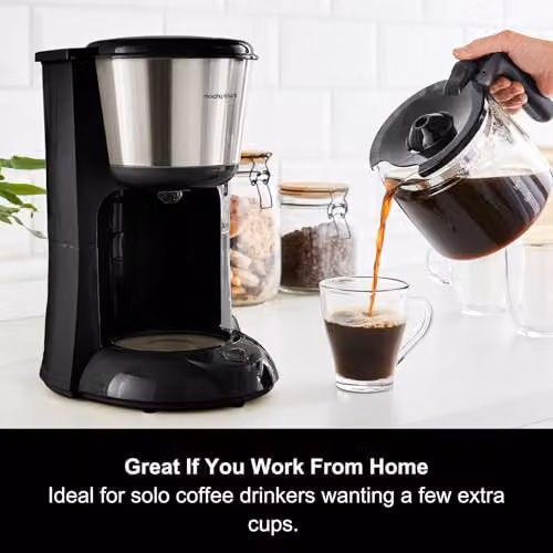 Morphy Richards Equip Filter Coffee Machine with Glass Jug in Black and Silver – 5