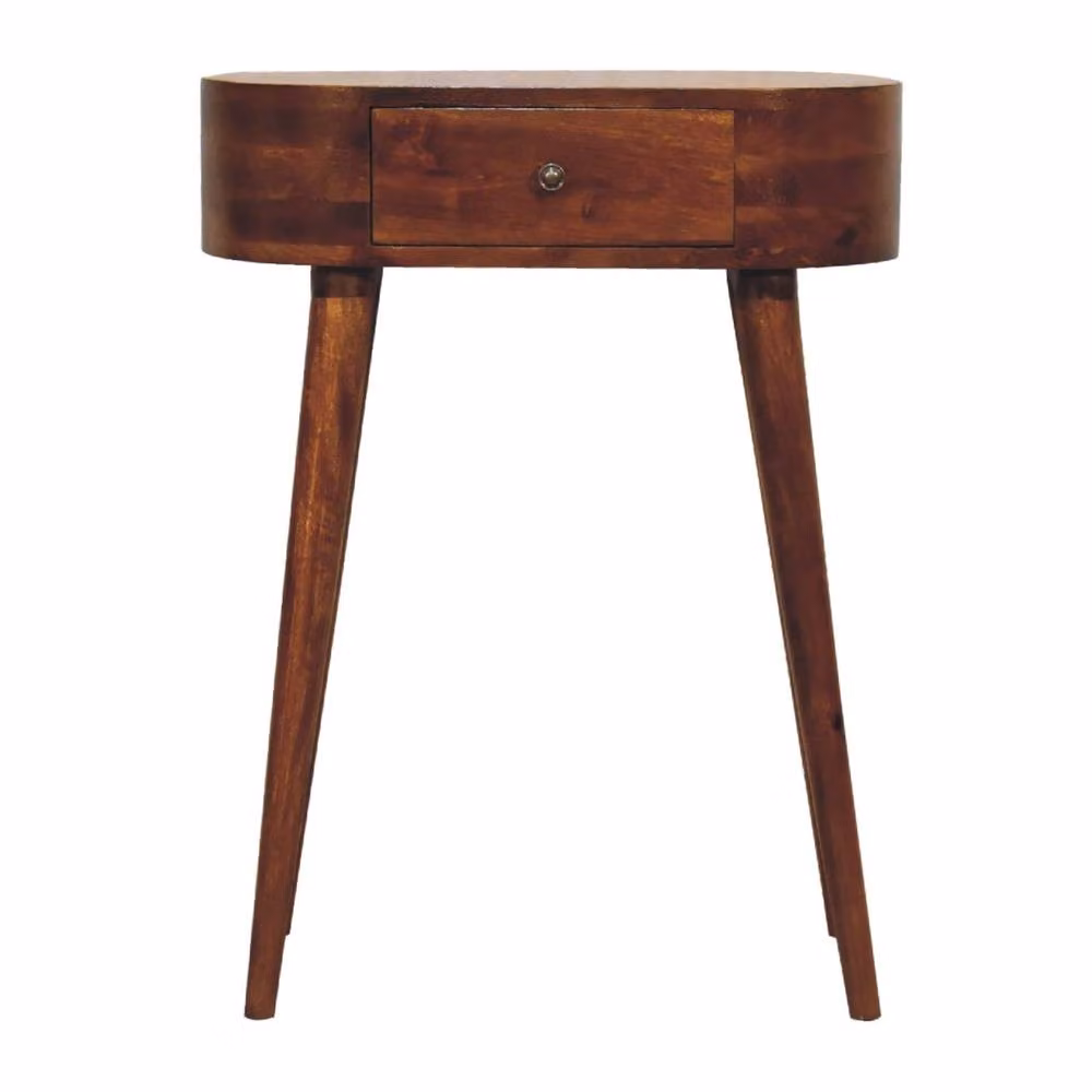 Wyld Haus Chioggia Mini Console Table in Brown Mango Wood with Drawer – 2