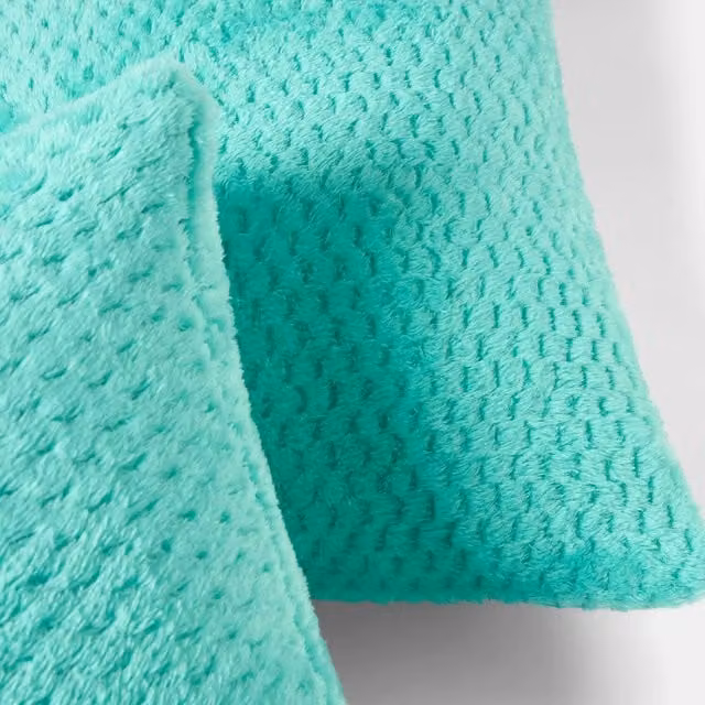 OHS Waffle Fleece Cushion Covers in Jade Green