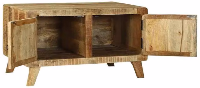 Berkfield Home Mango Wood Coffee Table in Brown, W: 80 cm, D: 54 cm, H: 45 cm