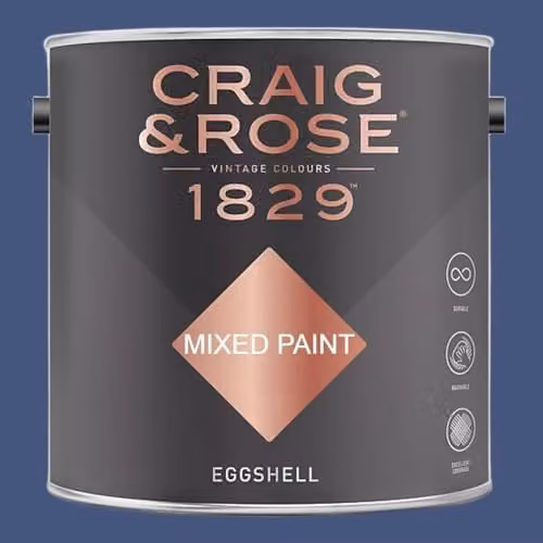 Craig & Rose 1829 Eggshell Paint in Smalt Blue, 2.5 l