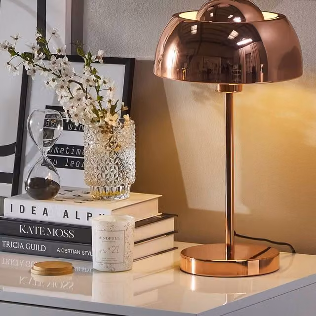 Wyld and Coco Industrial Copper Dome Metal Table Lamp – 1