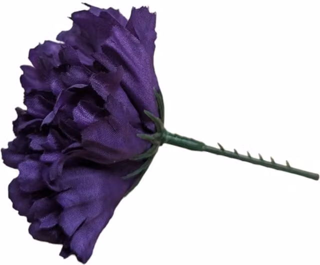 Kingsbury Gifts Pack of 6 Purple Artificial Textile Carnation Floral Picks