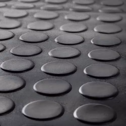 Ark Mat Black Geometric Rubber Flooring Matting W: 120 cm, D: 400 cm, H: 0.3 cm – 2