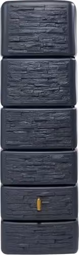 Graf Plastic Rain Water Container, Grey, W/D/H: 58 x 37 x 182 cm
