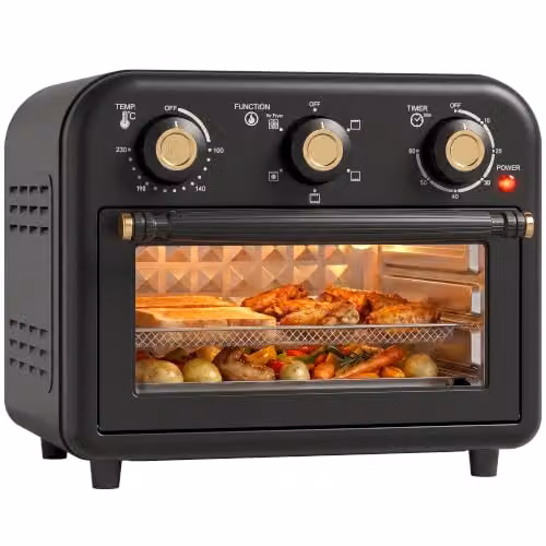 HOMCOM 12 L Black Convection Air Fryer Oven