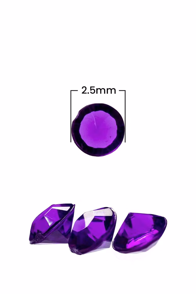 Neel Blue Purple Acrylic Round Rhinestone Table Confetti Scatters, 4000 Pieces