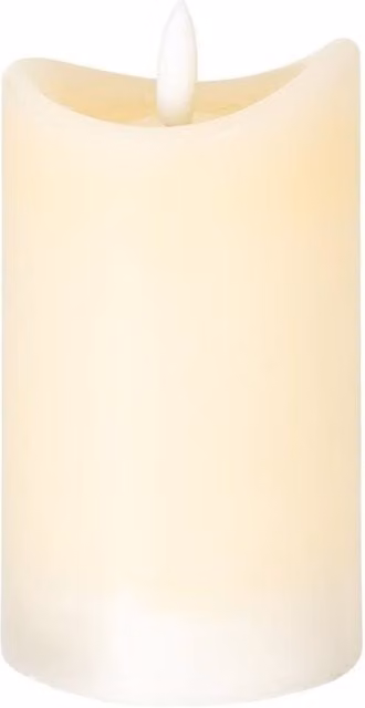 KDMD Luxe Collection Natural Glow Cream Melted LED Pillar Candle, Beige, W/D/H: 6.985 x 6.985 x 12.7 cm – 1